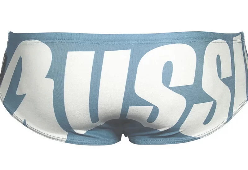 Sunga Importada|Sunga Masculina Slip com Estampa de Letras – Moda Praia, Piscina e Surf