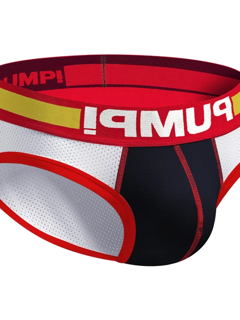 Sunga Importada|Cueca Slip Sensual em Tela Respirável – Estilo Brief com Recortes Patchwork e Cintura Baixa